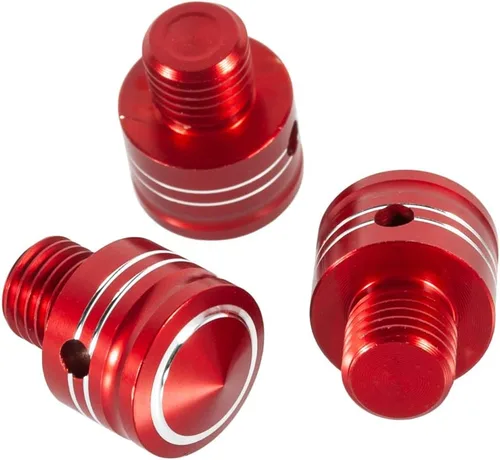 Vista 9 de Tornillos para espejo de motocicleta M10x1.25 de aluminio, 3 piezas en 1, juego universal para scooter, Street Bike Motocross, Cafe Racer (negro)