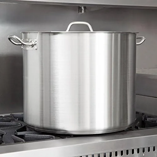 Vista 2 de Royal Industries Olla clásica con tapa, 60 cuartos de galón, 17.7" x 14.2" HT, acero inoxidable, grado comercial - Certificado NSF