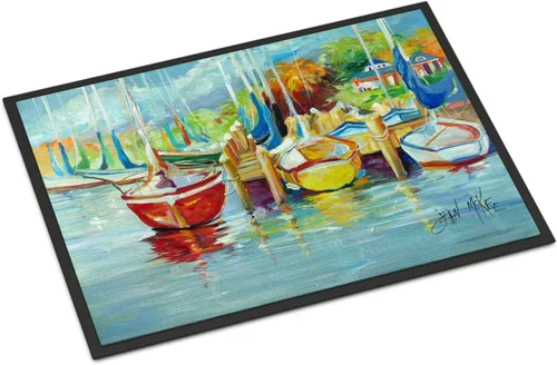 Vista 34 de Caroline's Treasures JMK1017JMAT - Tapete de caza de rana garza azul, 24 x 36 pulgadas, tapete para puerta delantera, interior y exterior