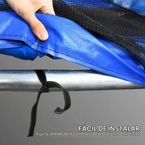 Vista 4 de Soozier Funda de resorte para cama elástica de 12 pies/14 pies, repuesto de almohadilla de seguridad para cama elástica, impermeable y resistente a