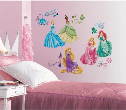 Vista 3 de RoomMates Disney Princess Royal Debut - Calcomanías de pared para despegar y pegar, RMK2199SCS