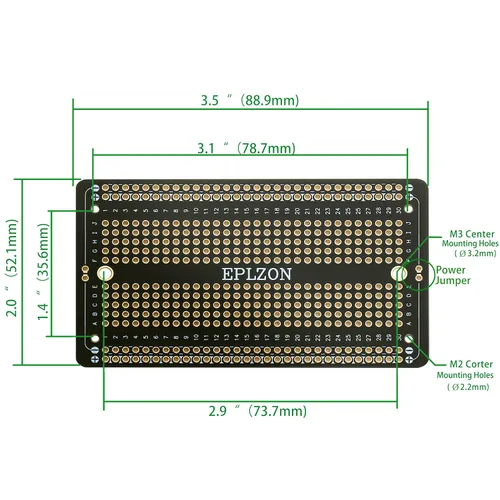Vista 4 de Tablero de pan soldable PCB Placa de circuito impreso chapada en oro para proyectos electrónicos de bricolaje Aplicable a proyectos de soldadura