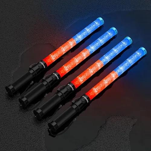 Vista 22 de E-riding Varita de Tráfico con Luz de Seguridad de 21 pulgadas Alta Visibilidad, Duradera, Portátil Varita de Control de Tráfico con 3 Modos