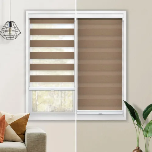 Vista 3 de CHICOLOGY Persianas de cebra personalizadas, persianas de cebra para ventanas, persianas de cebra para ventanas, persianas de cebra sin cordón