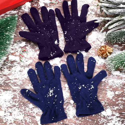Vista 3 de SATINIOR 4 pares de guantes suaves de invierno para esquí, guantes térmicos de forro polar para hombres y mujeres, regalos del día de San Valentín