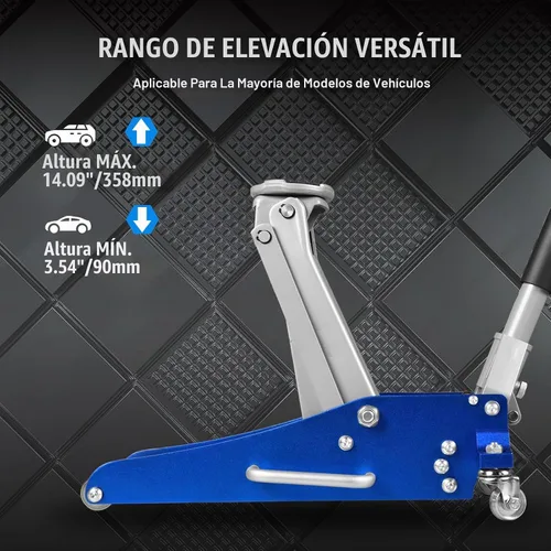 Vista 2 de Big Red (T815016L) Gato para automóvil, hecho en aluminio, 1.5 toneladas. Azul