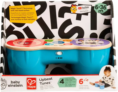 Vista 6 de Baby Einstein Upbeat Tunes Magic Touch - Tambor de madera Juguete musical, a partir de 6 meses Tambores Bongo