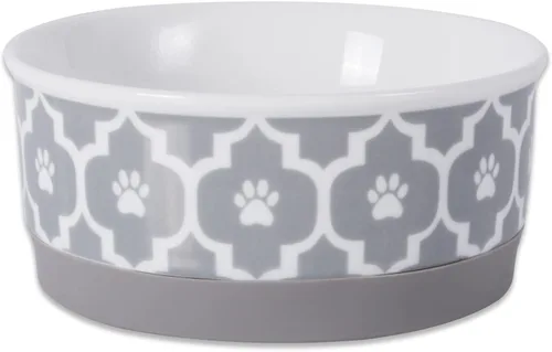 Vista 19 de Recipiente y contenedor para mascotas Bone Dry Lattice Collection, plato único, pequeño, 4.25x2 pulgadas, aguamarina
