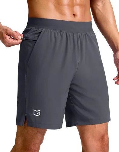 Vista 11 de G Gradual Pantalones cortos deportivos para correr para hombre de 7/5/9 pulgadas, bolsillo con cremallera, ligeros, para entrenamiento, gimnasio