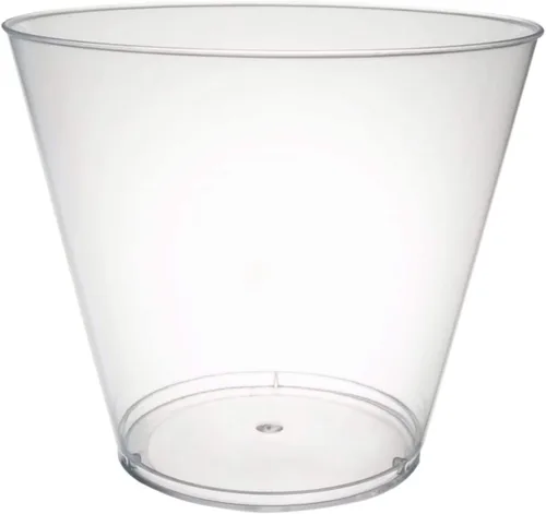 Vista 10 de Party Essentials Vasos desechables de 9 onzas para fiesta, vasos antiguos, vasos de cóctel, 20 unidades, plástico duro transparente