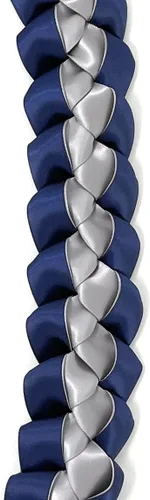 Vista 2 de Leis de graduación con soporte para dinero (azul marino, plateado)
