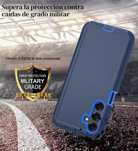 Vista 5 de Qinmay Funda para Samsung Galaxy A16 5G con protector de pantalla HD, resistente a los golpes y a las caídas, funda de 3 capas para Galaxy A16, clip