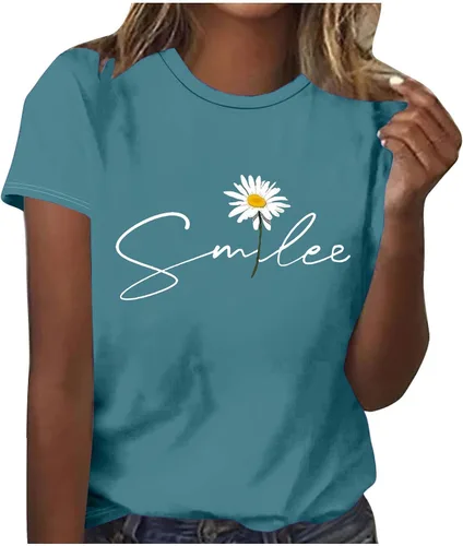 Vista 34 de Camiseta con estampado de animales para mujer, camiseta de libélula divertida, linda camiseta de manga corta, blusa de primavera 2023, camisas
