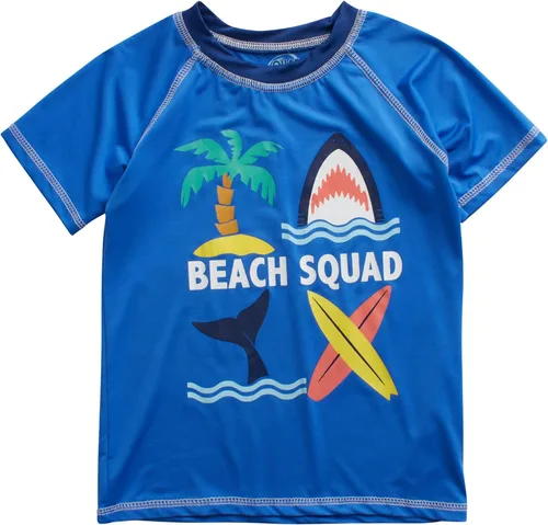 Vista 5 de Conjunto de protección contra erupciones para bebé, 6 piezas, camiseta de natación de manga corta, pantalones cortos y sombrero de cubo (12M-4T)