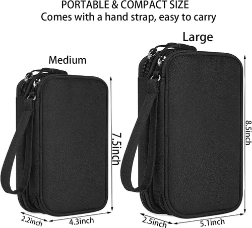 Vista 2 de CAAORDKSO Bolsa Organizadora de Electrónicos para Viaje, Estuche Pequeño Organizador de Cables Impermeable, Bolsa de Accesorios, Estuche Electrónico