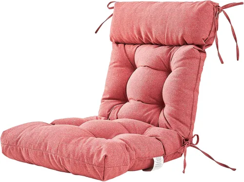 Vista 15 de ARTPLAN Cojín para Silla de Exterior Adirondack, Cojín de Patio para Todo Clima, Almohada Acolchada de Mimbre para Muebles de Patio, Gris
