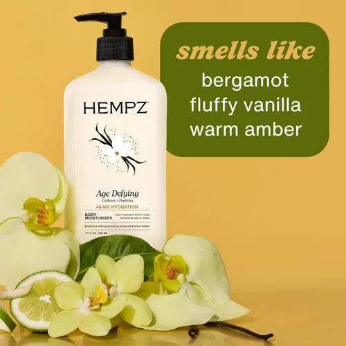 Vista 4 de HEMPZ Loción Corporal Antiedad - Crema Hidratante Diaria de Manteca de Karité, Hidratante de Mano y Cuerpo de Manteca de Karité - Loción de Cáñamo