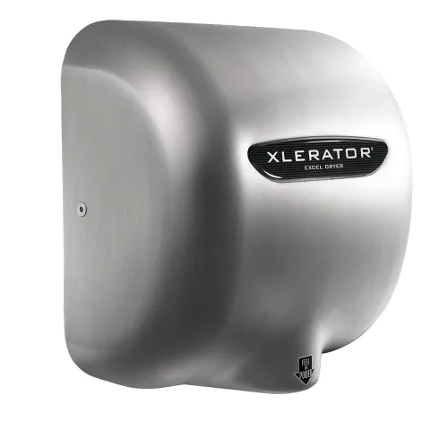 Vista 4 de XLERATOR XL-SB 1.1N Secador de manos comercial de alta velocidad, cubierta de acero inoxidable cepillado, secadora Excel, sensor automático, montaje