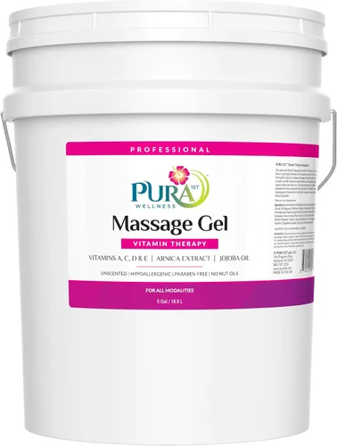 Vista 7 de Vitamin Therapy - Gel de masaje de 1 galón, vitamina E, profesional, terapia de masaje, tejido profundo, sin perfume, hipoalergénico, ingredientes