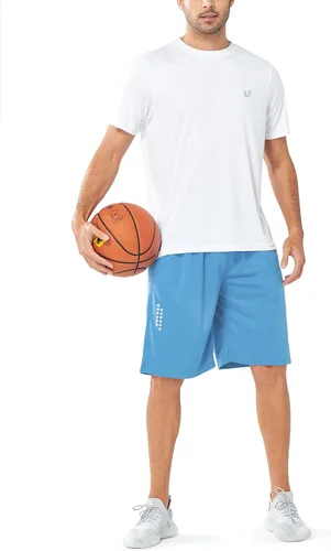 Vista 3 de NORTHYARD Pantalones cortos deportivos de baloncesto para hombre, de 10 pulgadas, para entrenamiento, gimnasio, de secado rápido, pantalones cortos