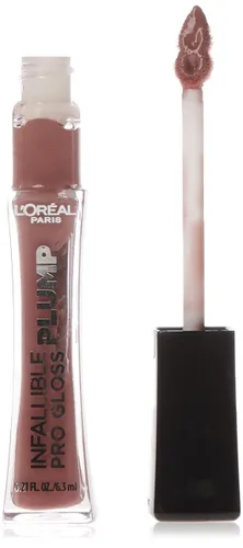 Vista 16 de L'Oréal Paris Infallible Pro Gloss Plump - Brillo labial con ácido hialurónico, brillo voluminizador de larga duración, los labios se ven Blossom