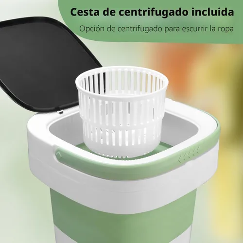Vista 5 de Lavadora portátil, mini lavadora y secadora plegable de 20 litros con 3 modos de limpieza profunda, pequeña lavandería plegable mejorada para hotel