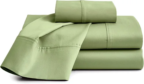 Vista 18 de Sábanas de cama 100% algodón orgánico de bolsillo extra profundo, tamaño individual, color burdeos, sábanas orgánicas de 1000 hilos, sábanas