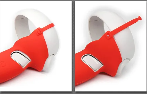 Vista 4 de Oculus Quest 2 VR Glasses Accessories Set Half Pack Silicone Handle Cover and Lash (RED)