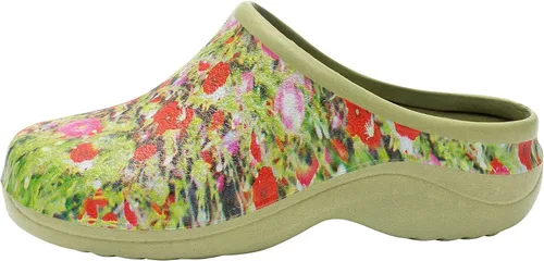 Vista 5 de Backdoorshoes Zuecos de jardín impermeables prémium para mujer con soporte para el arco