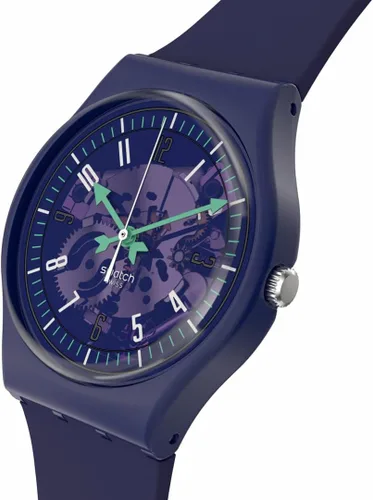 Vista 3 de Swatch Reloj Unisex Photonic Purple SO28V102, correa, Moderno
