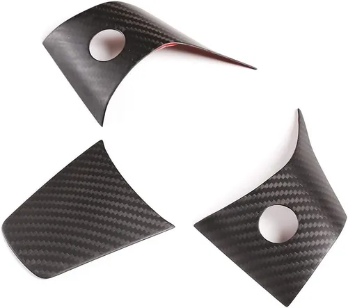 Vista 2 de 100% real fibra carbono coche volante decoración cubierta 3 unids para Tesla modelo 3 Auto Accesorios