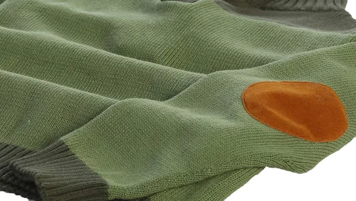 Vista 3 de Gioberti Suéter de punto 100% algodón con cuello abotonado para niños y niños Verde cazador