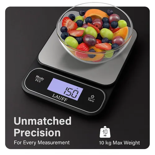 Vista 2 de Lauff Báscula digital de alimentos, báscula de pesa, báscula de cocina, básculas de alimentos en gramos y onzas con escala de cocina precisa de 0.01