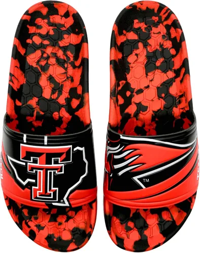 Vista 3 de Hype Unisex Texas Tech University Red Raiders Slydr Slide Sandal - BlackScarlet