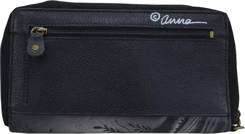 Vista 2 de Anna by Anuschka Organizador de pulsera de cuero genuino pintado a mano para mujer