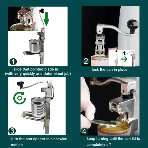 Vista 6 de Abrelatas comercial Abrelatas industrial resistente para latas grandes Abrelatas manual para 11100