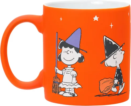 Vista 3 de Silver Buffalo Peanuts - Disfraz de Halloween Boo Crew, taza de cerámica, 20 onzas