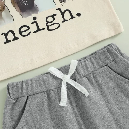 Vista 5 de Conjunto de ropa de verano de 2 piezas para bebé niño y niño de granja con pollo, de manga corta