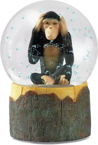 Vista 22 de Globo de agua - Oso marrón de Deluxebase. Decoración de animales de globo de nieve con figuras de oso marrón. Globo de purpurina de vidrio
