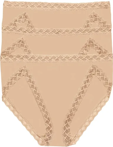 Vista 17 de Natori Paquete de 3 calzoncillos de corte francés Pima Bliss para mujer Negro/Café/Blanco