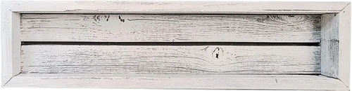 Vista 5 de Caja de sombra de madera reciclada con respaldo de madera, estilo rústico de granero, estantes flotantes, juego de 3 (rojo granero, cuadrado)