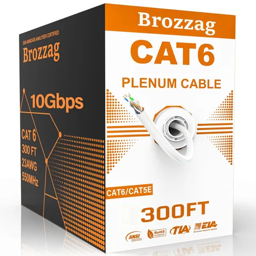 Vista 15 de Cable Ethernet de 10 pies para Cat6/Cat5E, 10 Gbps compatible con Cat8/Cat7, cable de red 24AWG para interiores y exteriores, entierro directo