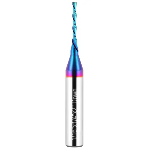 Vista 48 de EANOSIC Brocas de fresadora en espiral de compresión ascendente y descendente de 1/2 pulgada de diámetro de corte con revestimiento nano azul