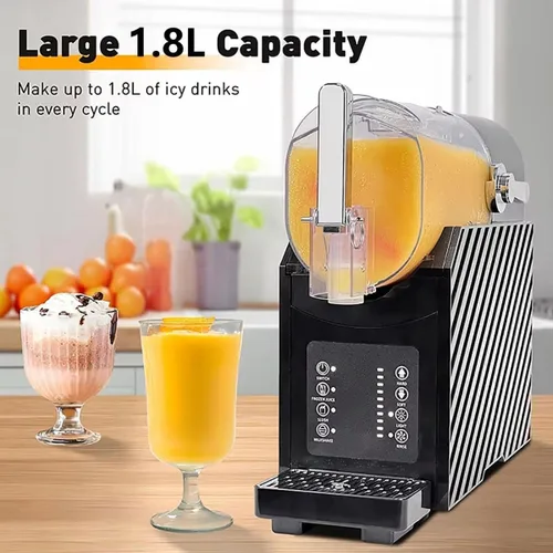 Vista 5 de Máquina de granizado de hielo, máquina para hacer granizados domésticos de 1.8L, máquina profesional de bebidas congeladas de 200 W, congelación