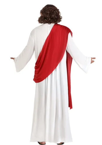 Vista 2 de Disfraz Deluxe de Jesús para Hombre Talla Plus Multicolor