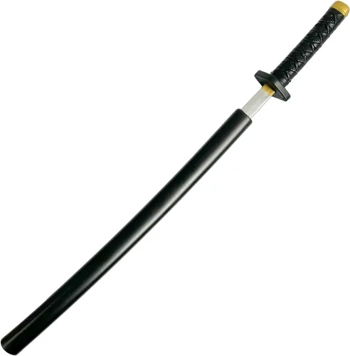 Vista 3 de Set de dos espadas de samurái de Japón de 26 1/2 pulgadas de espuma Pu, espada ninja Katana de anime, para jugar, esgrima, diversión, cumpleaños