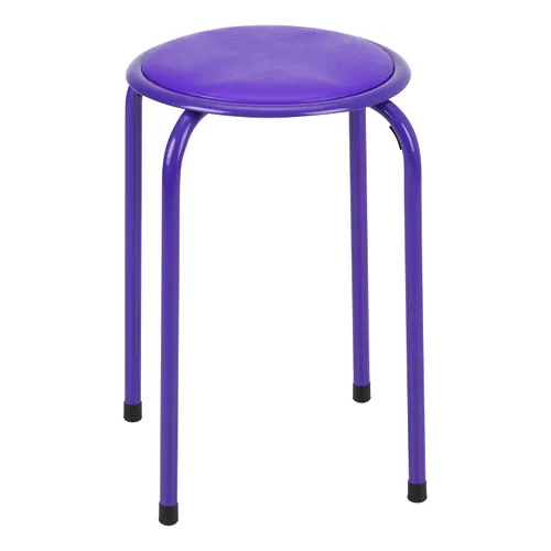 Vista 8 de Fat Catalog Taburetes apilables con asientos acolchados para niños y adultos, 17 pulgadas de altura estándar, taburetes acolchados portátiles