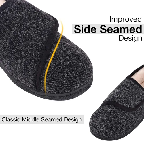 Vista 7 de LongBay Women's Furry Memory Foam Diabetic Slippers Comfy Cozy Arthritis Edema House Shoes