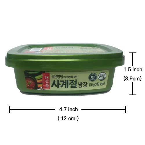 Vista 2 de Haechandle Pasta de soja sazonada 2.25 libras (6.00 oz x 6 tub) Ssamjang coreano..