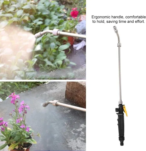 Vista 3 de Varita de riego, rociador de agua, G3/8 pulgadas Dn10 2 en 1 de alta presión ajustable pulverizador de agua de flores boquilla de riego de 22.8